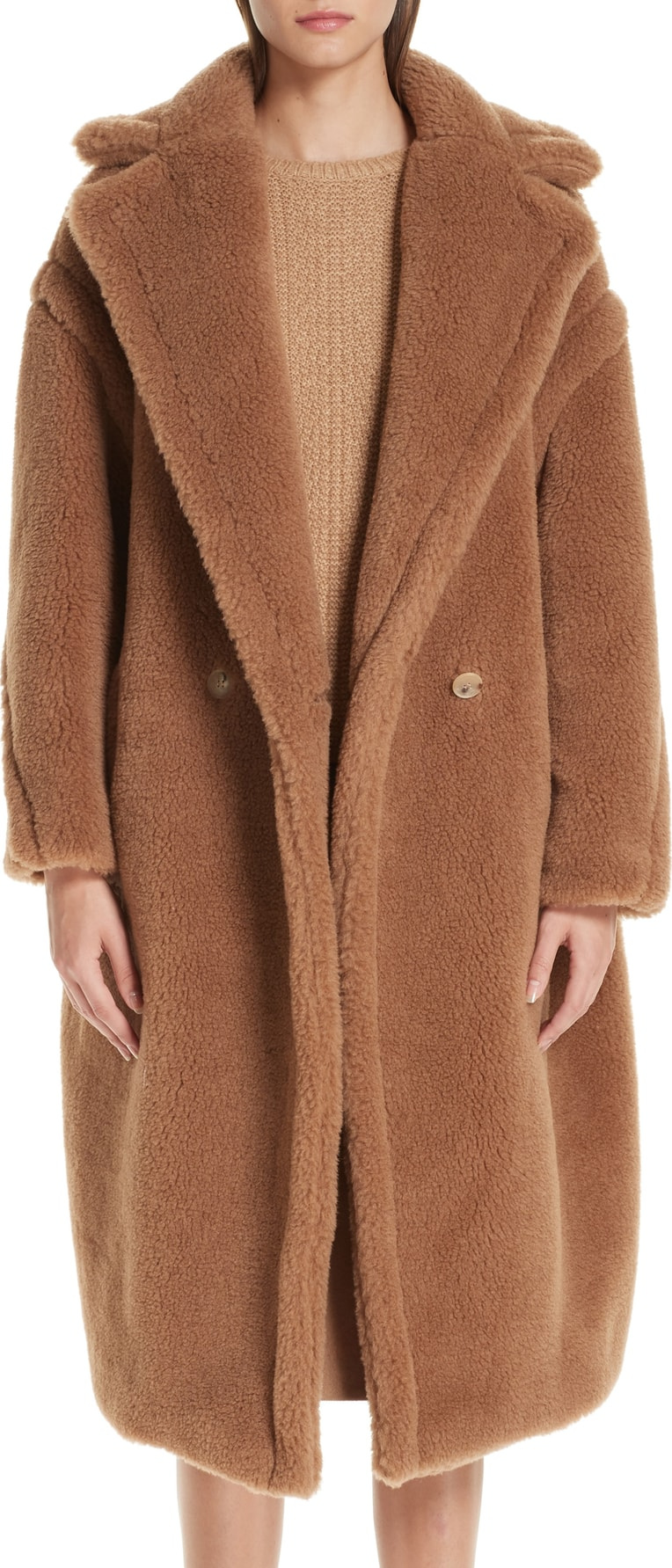 Max Mara Teddy Bear Icon Faux Fur Coat
