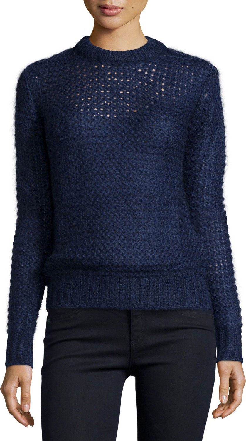 Michael Kors Collection Long-Sleeve Hand-Knit Sweater