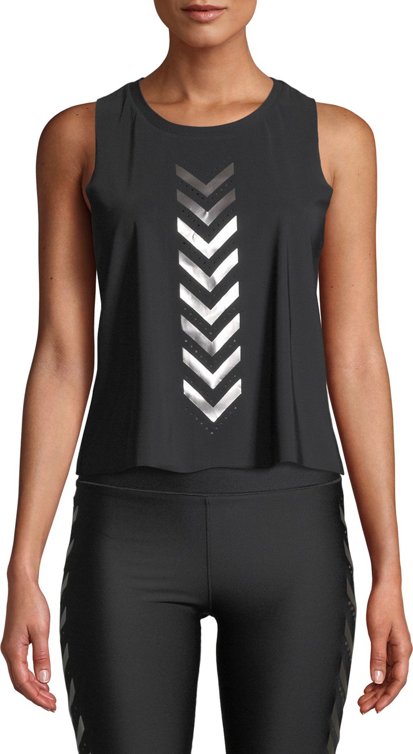 ULTRACOR Pixelate Chevron Metallic Racerback Active Tank ULTRACOR Pixelate Chevron Metallic Racerback Active Tank