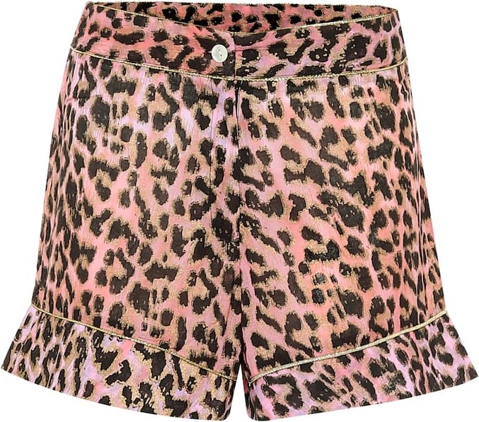 Juliet Dunn High-rise printed cotton shorts