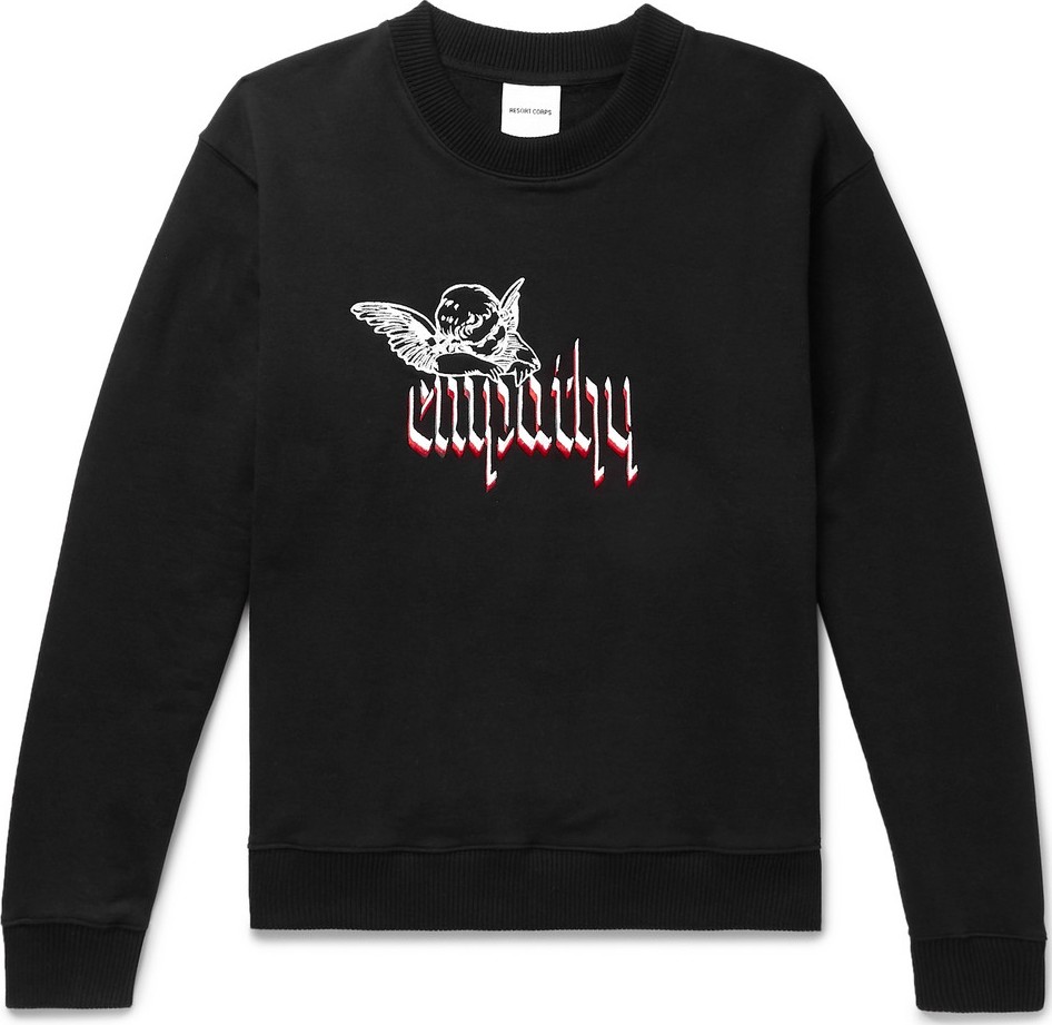 Resort Corps Embroidered Loopback Cotton-Jersey Sweatshirt