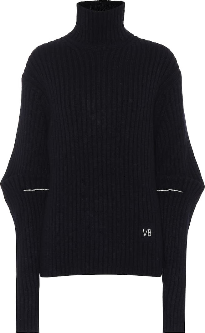 Victoria Beckham Ribbed wool turtleneck sweater