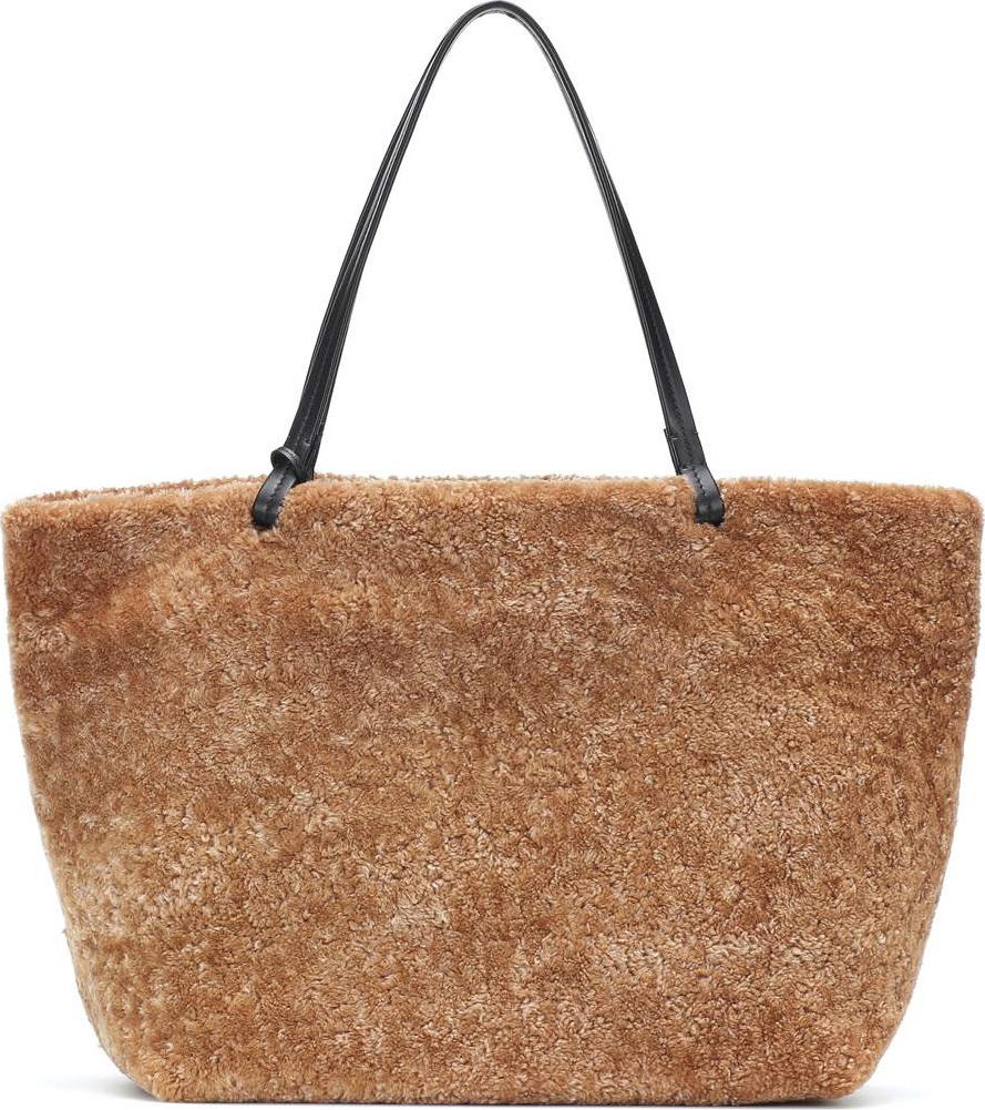 THE ROW Park shearling and leather shopper