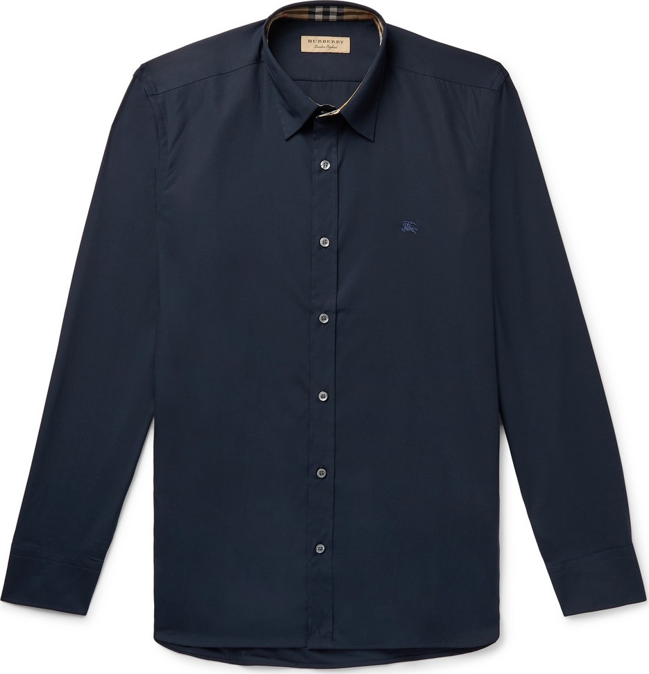 Burberry London England Cotton-Blend Poplin Shirt