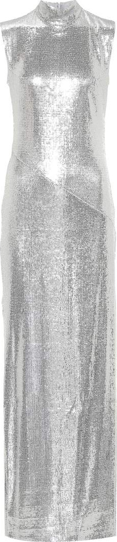 Galvan Sequined mock-neck gown