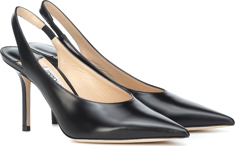 Jimmy Choo Ivy 85 leather slingback pumps