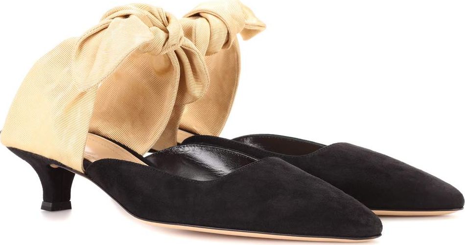 THE ROW Coco suede mules