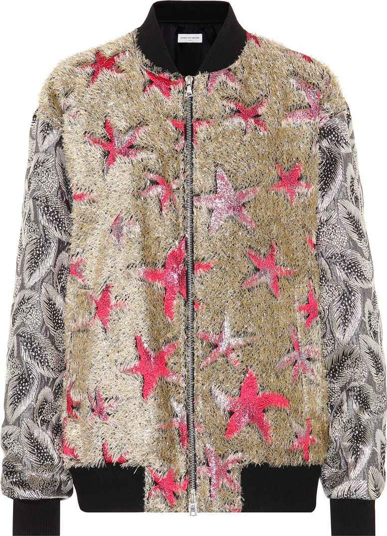 Dries Van Noten Metallic bomber jacket