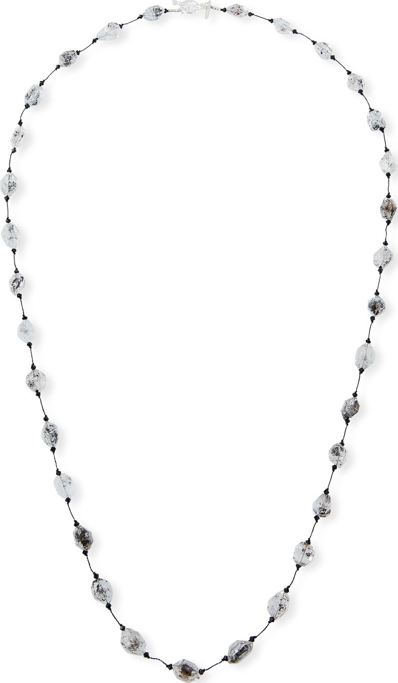 Margo Morrison Herkimer Quartz Diamond Necklace, 35"L