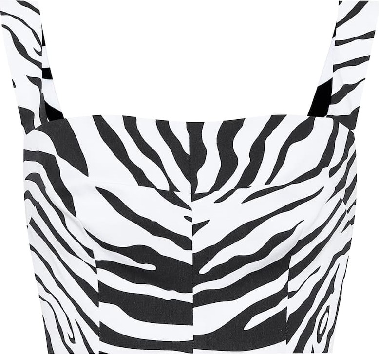 Dolce & Gabbana Zebra-print stretch-cotton crop top