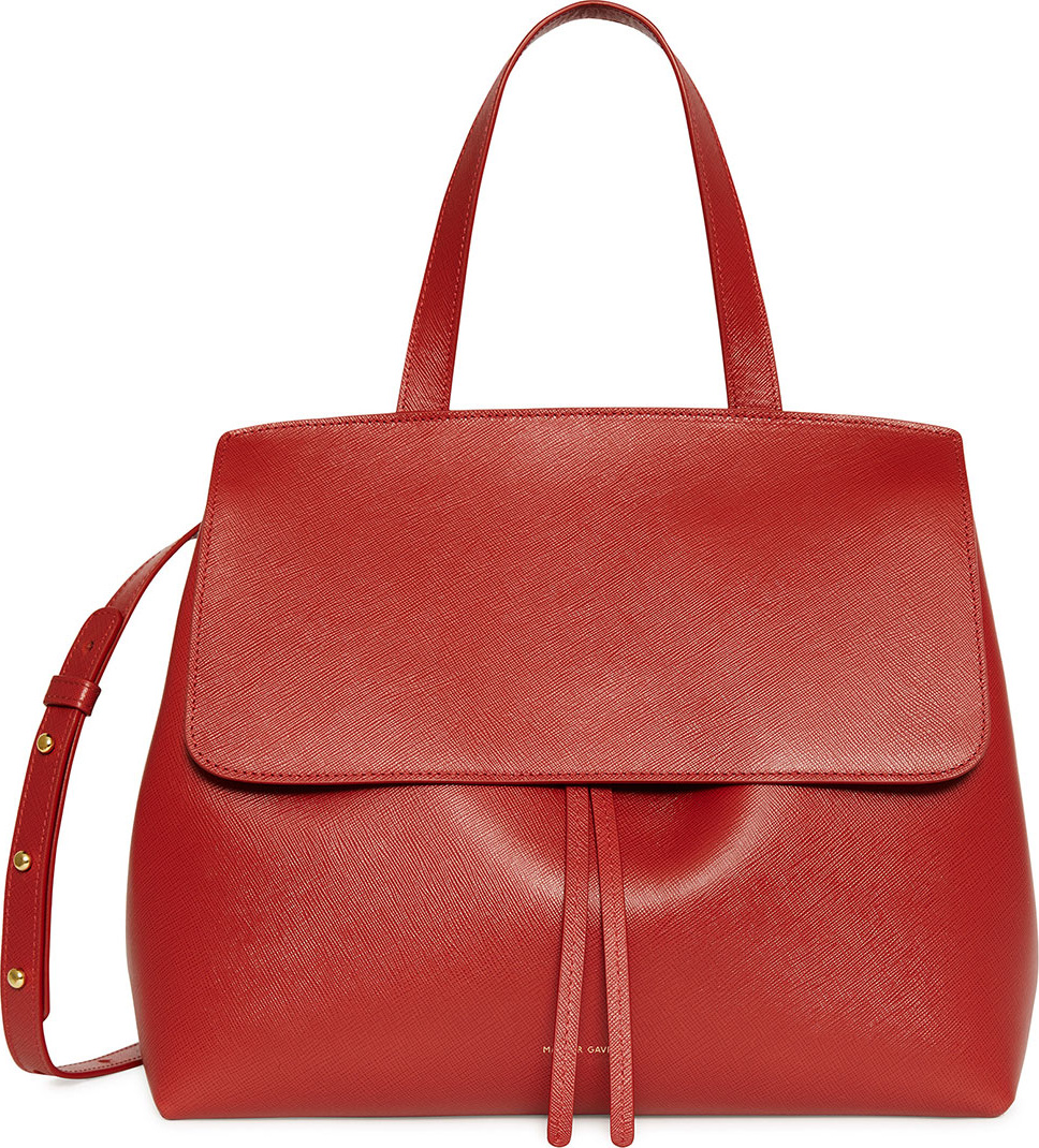 Mansur Gavriel Saffiano Lady Flap Tote Bag