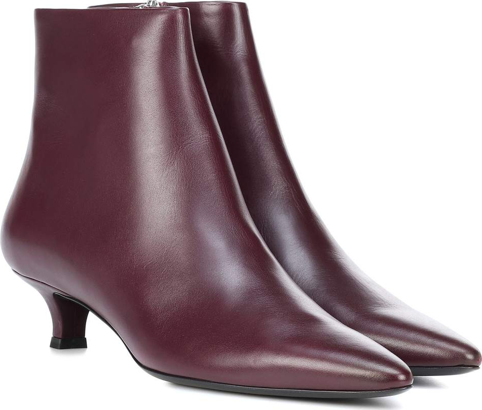 THE ROW Coco leather ankle boots