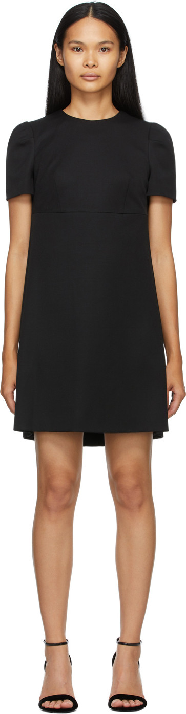 Alexander McQueen - Black Cape Back Dress