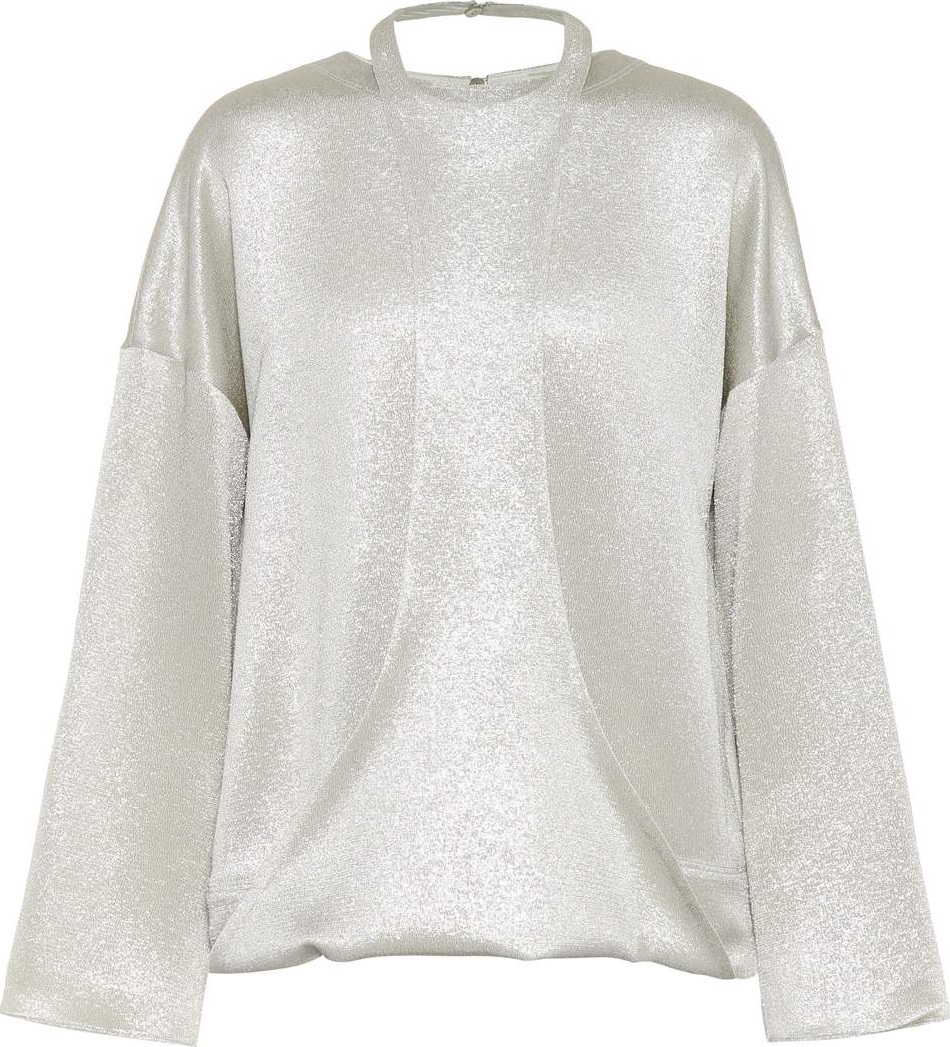 Valentino Hammered lamé top