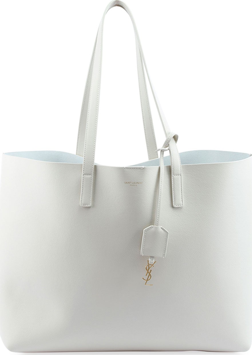 Saint Laurent Large Shopping Tote Bag, White