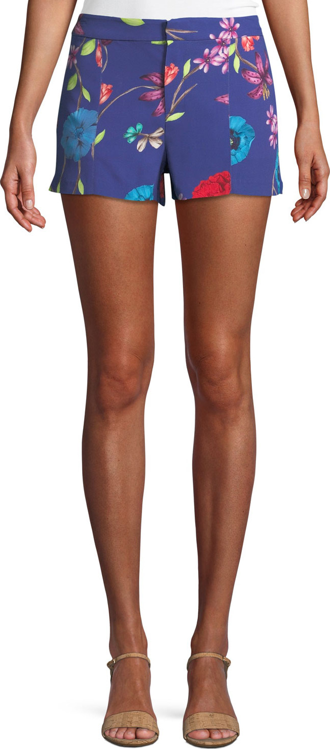 Parker Talon Floral-Print Mini Shorts