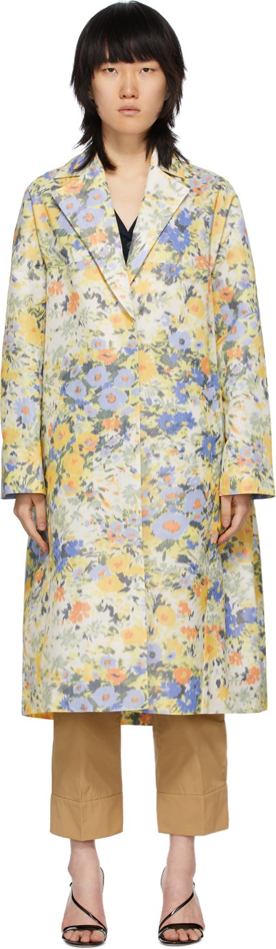Nina Ricci Multicolor Floral Over Coat