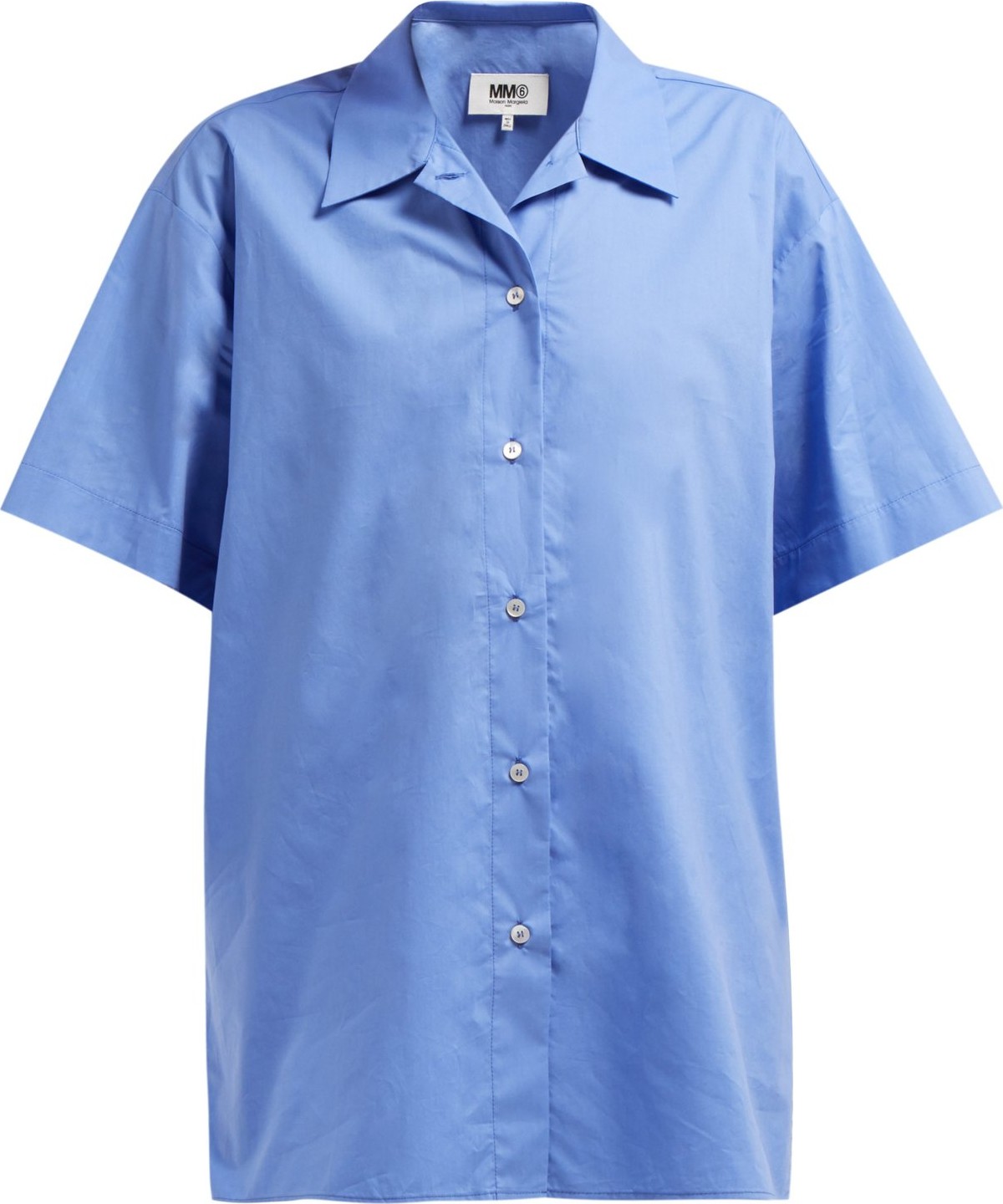 MM6 Maison Margiela Layered cotton-poplin shirt