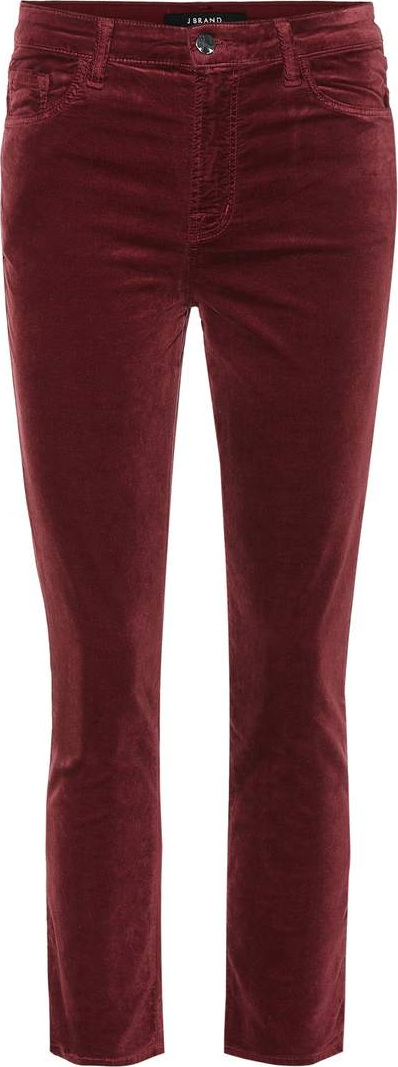 J BRAND Ruby velvet cigarette cropped jeans