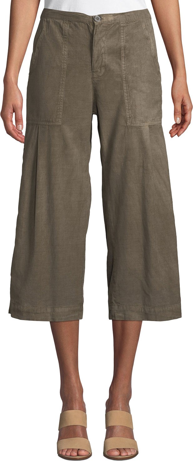 Eileen Fisher Silk Georgette Crepe Slouchy Ankle Pants