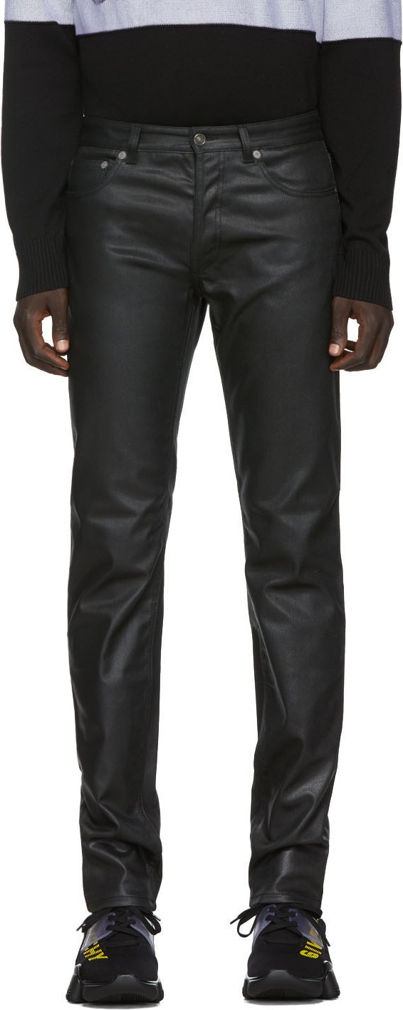 Givenchy Black Coated Skinny Jeans