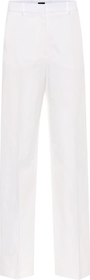 Joseph High-rise cotton and linen pants