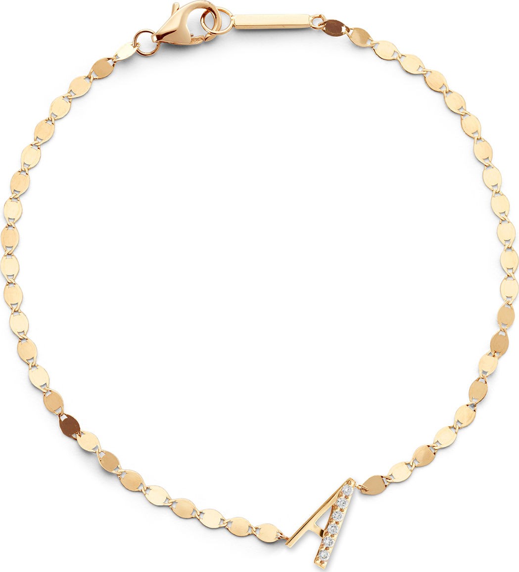 Lana 14k Diamond Initial Bracelet.