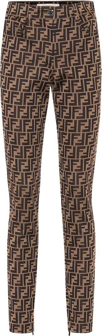 Fendi FF-jacquard skinny pants