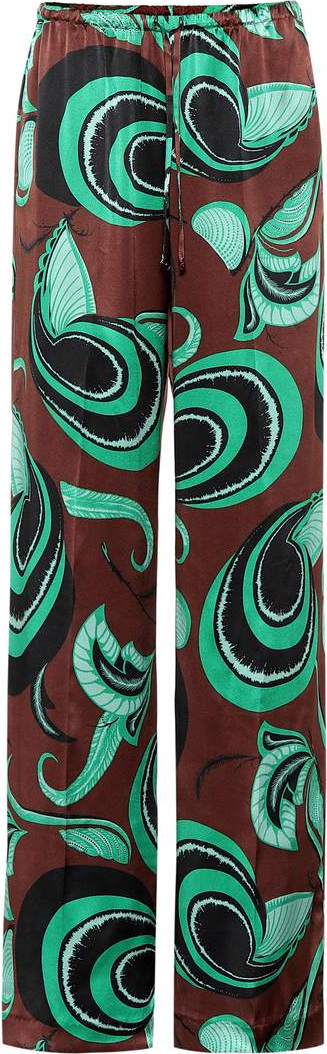 Dries Van Noten Printed silk pants