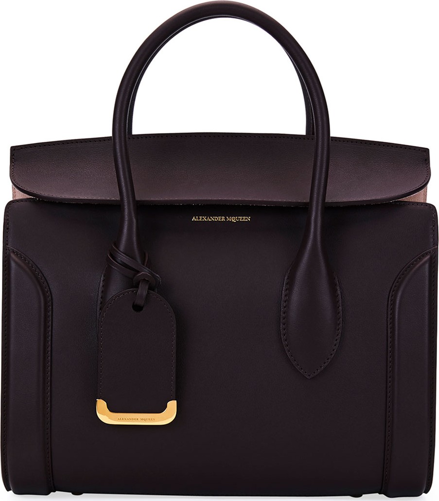 Alexander McQueen Heroine 30 Small Sweet Calf Leather Tote Bag