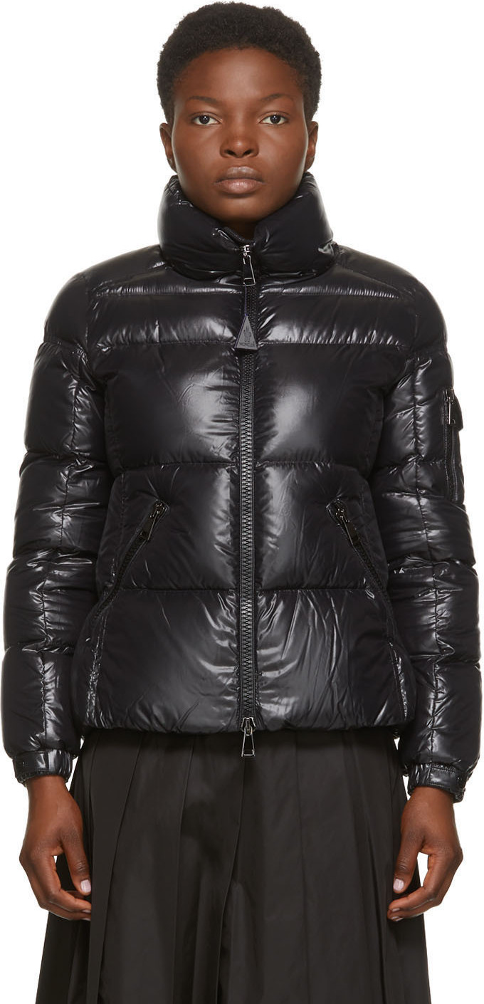Moncler - Black Down Shiny Moyade Jacket