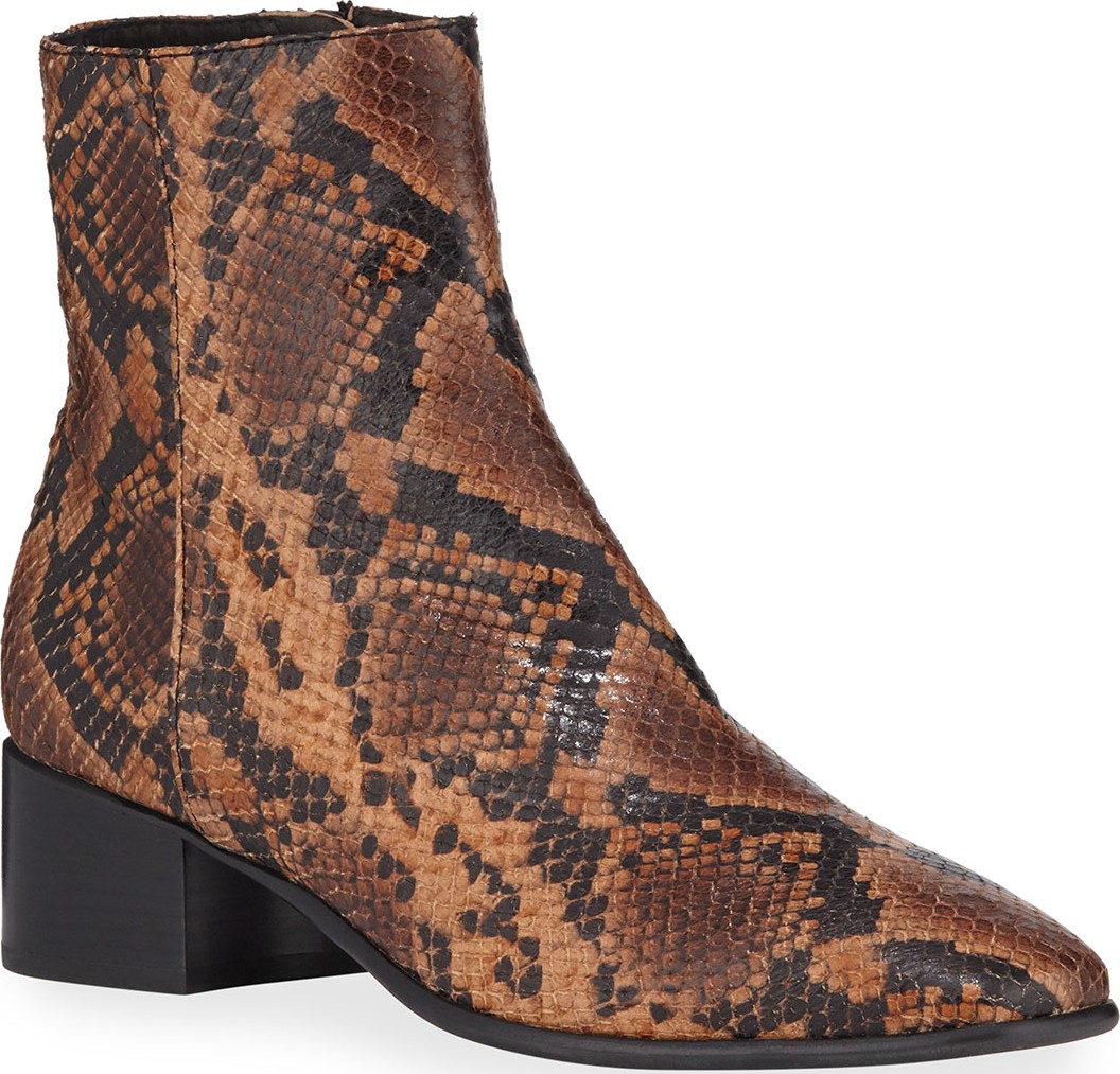 Rag & Bone Aslen Mid-Top Snake-Print Boots