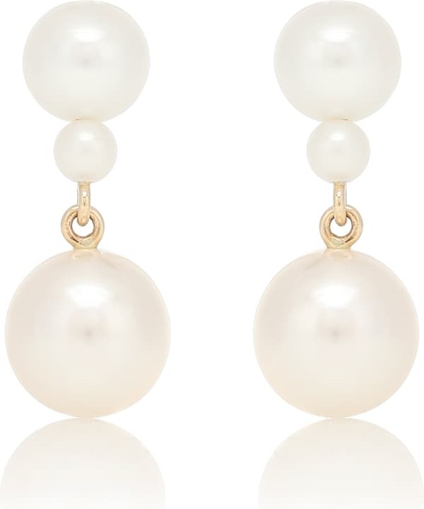 Sophie Bille Brahe Giudecca 14kt gold earrings with pearls