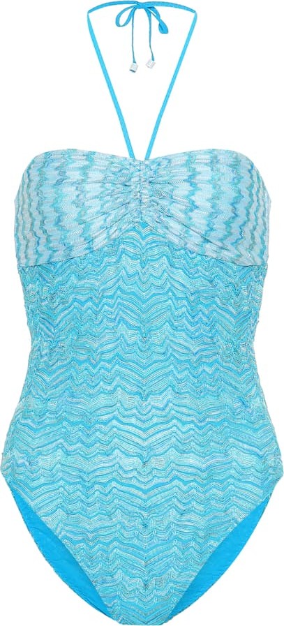 Missoni Crochet halterneck swimsuit
