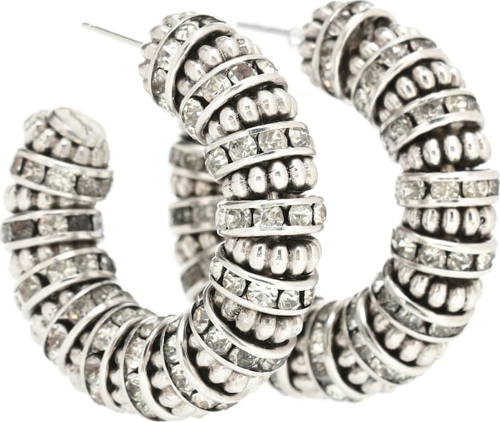Saint Laurent Crystal hoop earrings