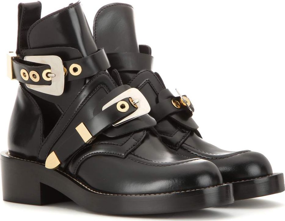 Balenciaga Ceinture leather derby boots