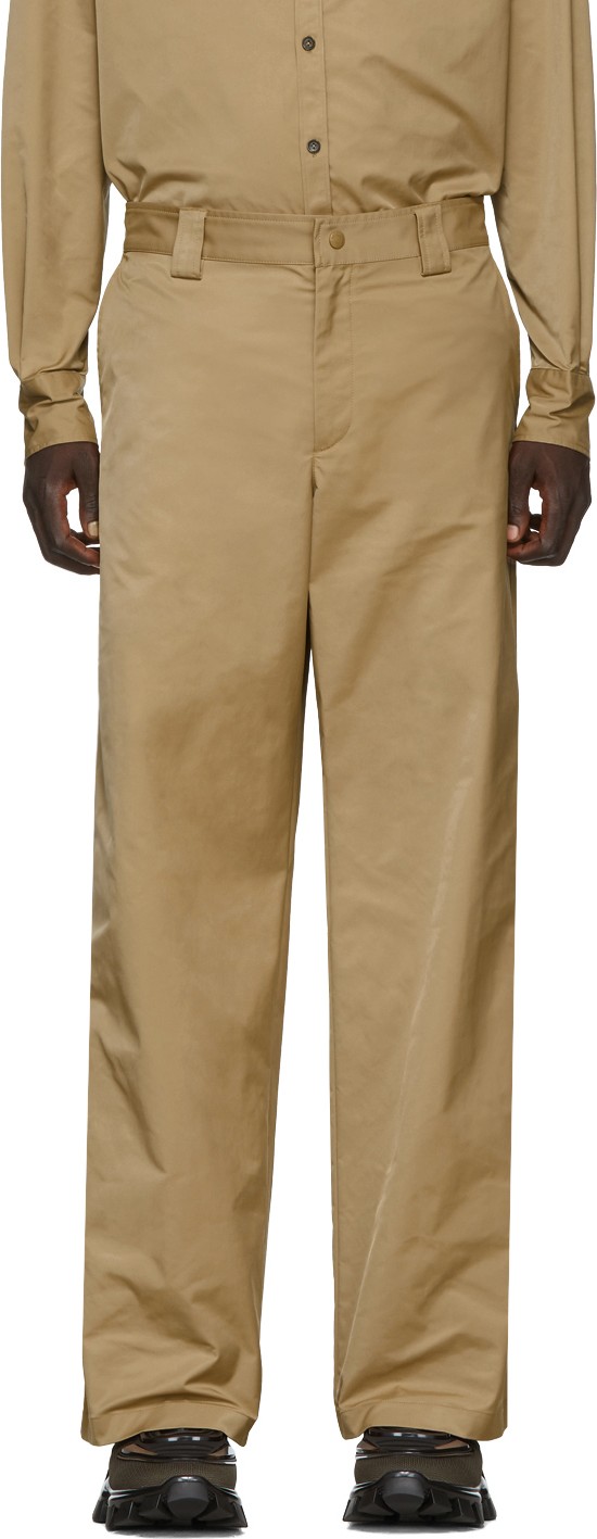 Valentino Beige Straight-Fit Trousers