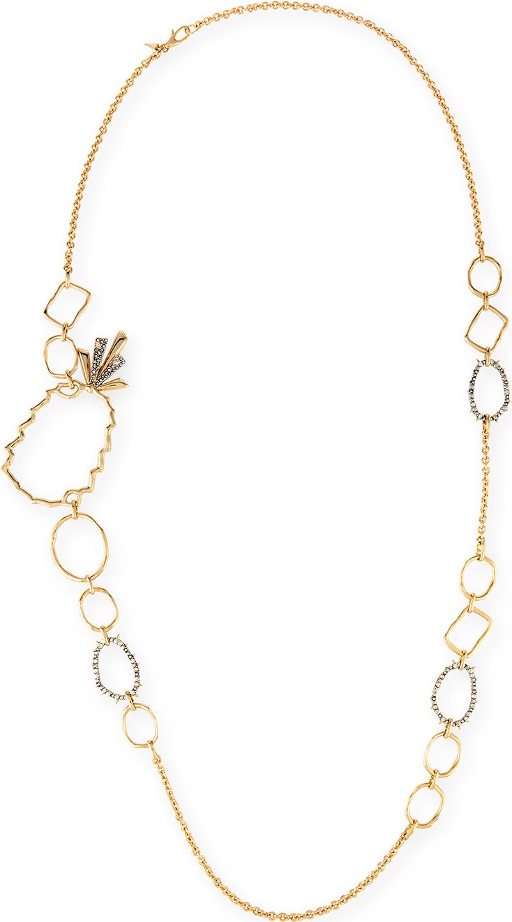 Alexis Bittar Pineapple Link Necklace w/ Crystals