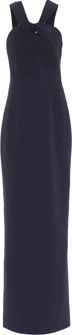 Safiyaa Fleur stretch-crêpe gown