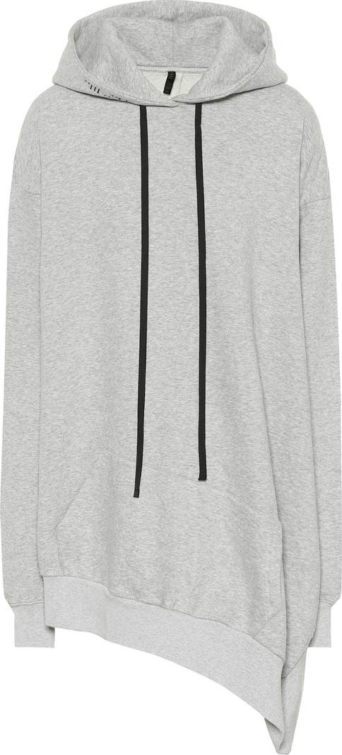 Unravel Asymmetrical cotton jersey hoodie