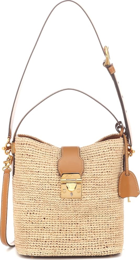 Mark Cross Murphy raffia bucket bag