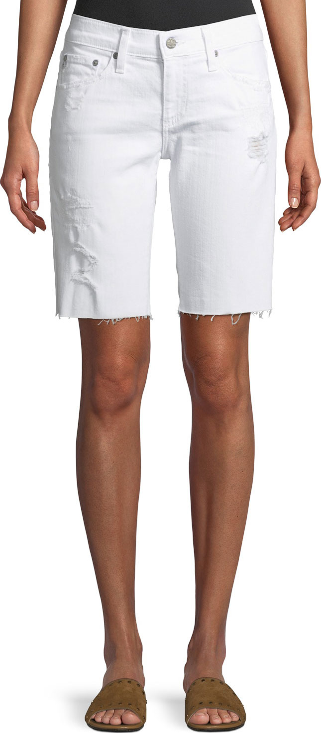 AG Jeans Nikki Distressed Relaxed Skinny Shorts