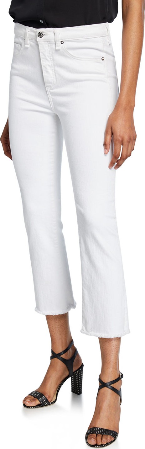 Veronica Beard Carly Kick Flare Cropped Jeans