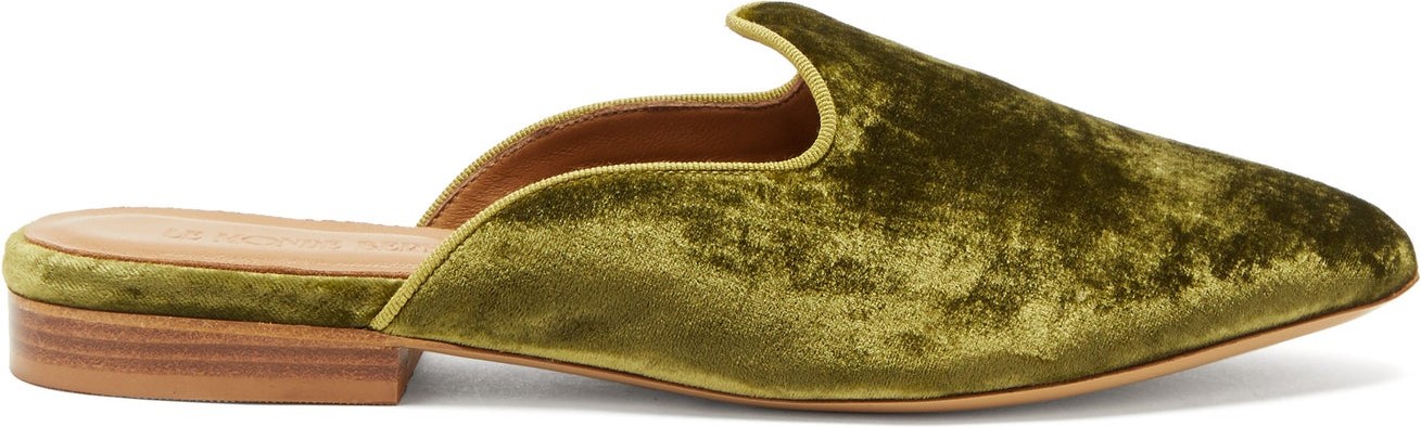 Le Monde Beryl Venetian velvet mules