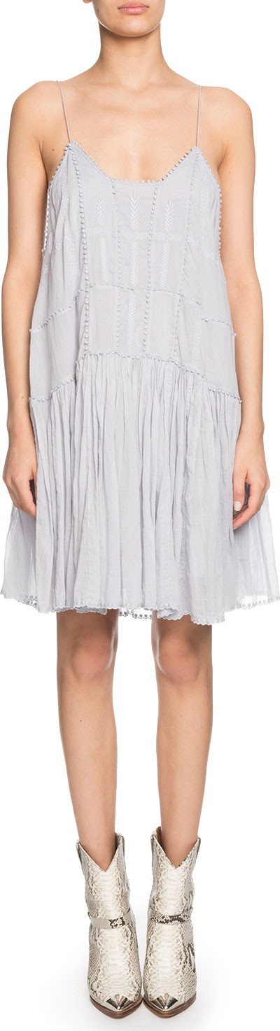 Isabel Marant Etoile Amelie Embroidered Shift Dress
