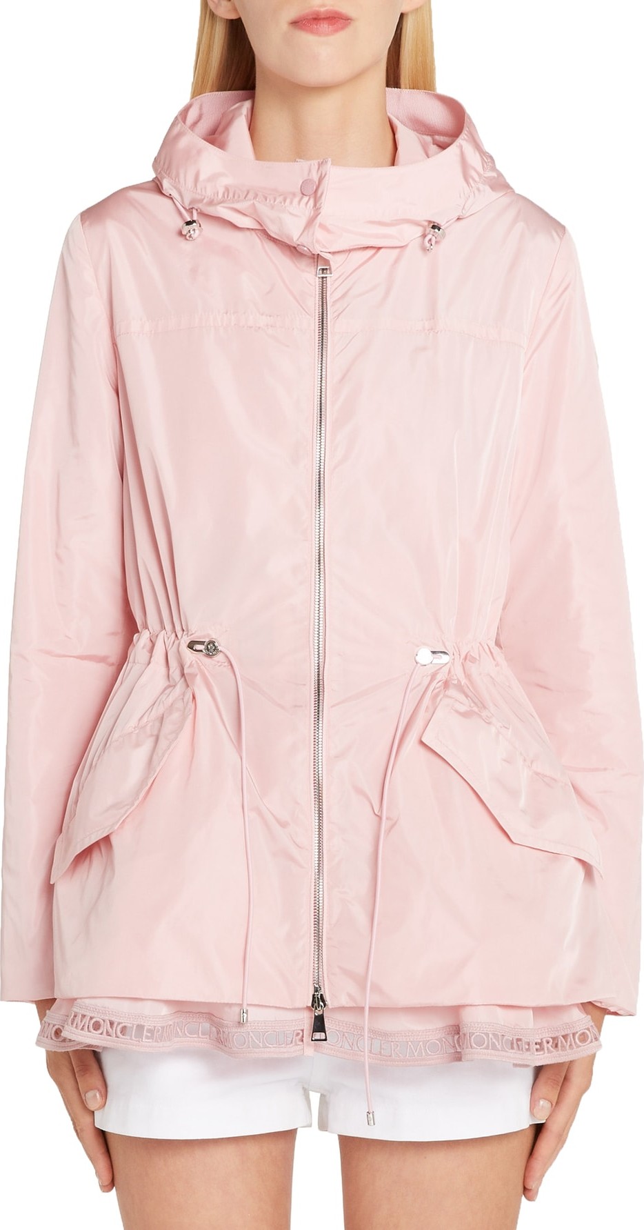 Moncler Loty Cinch Waist Rain Jacket