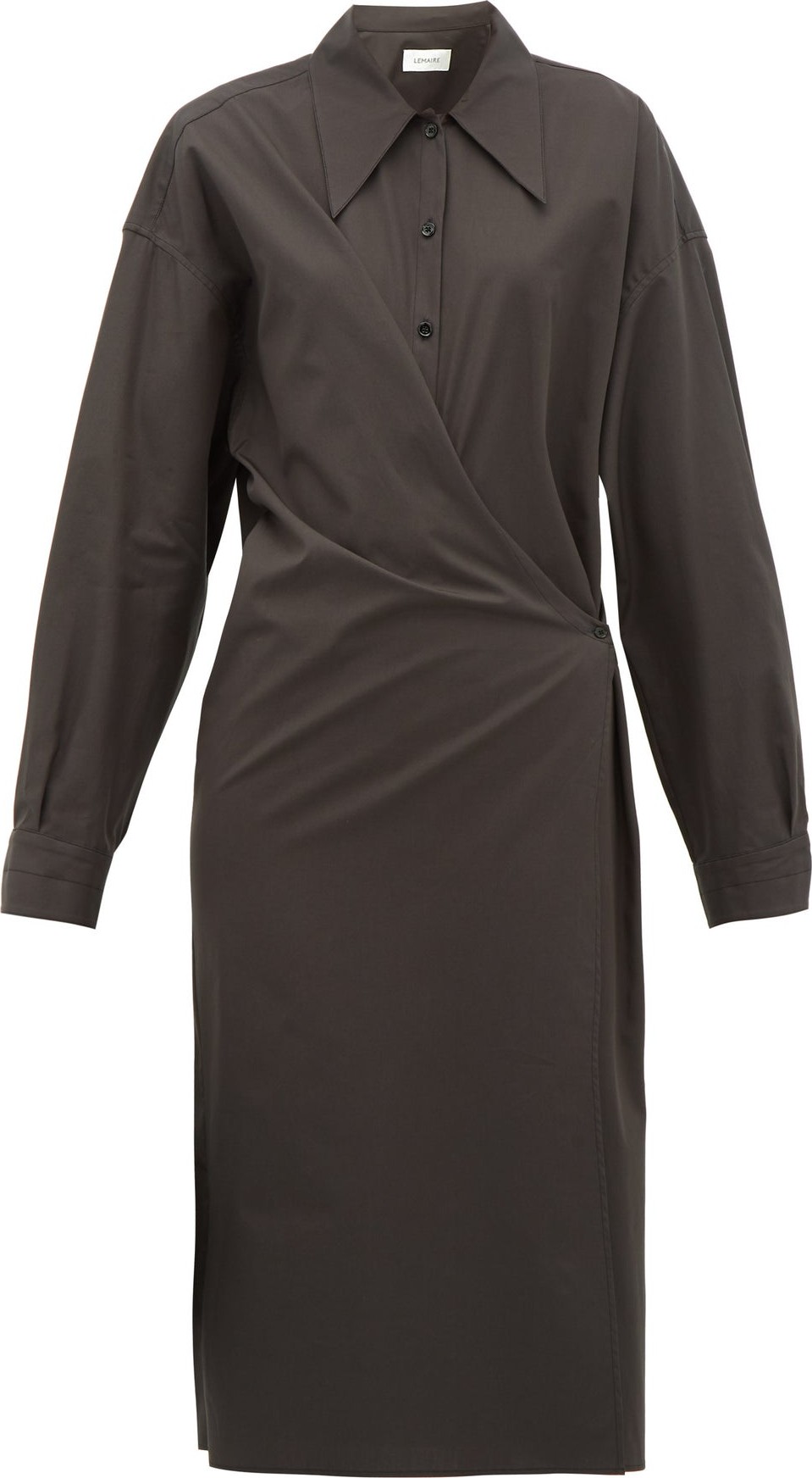 Lemaire Twisted cotton-poplin shirtdress