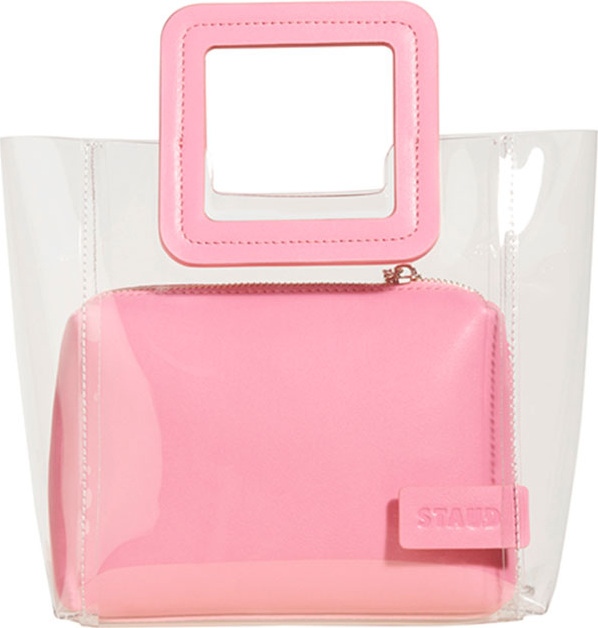 Staud Shirley Colorblock Mini Tote Bag, Pink