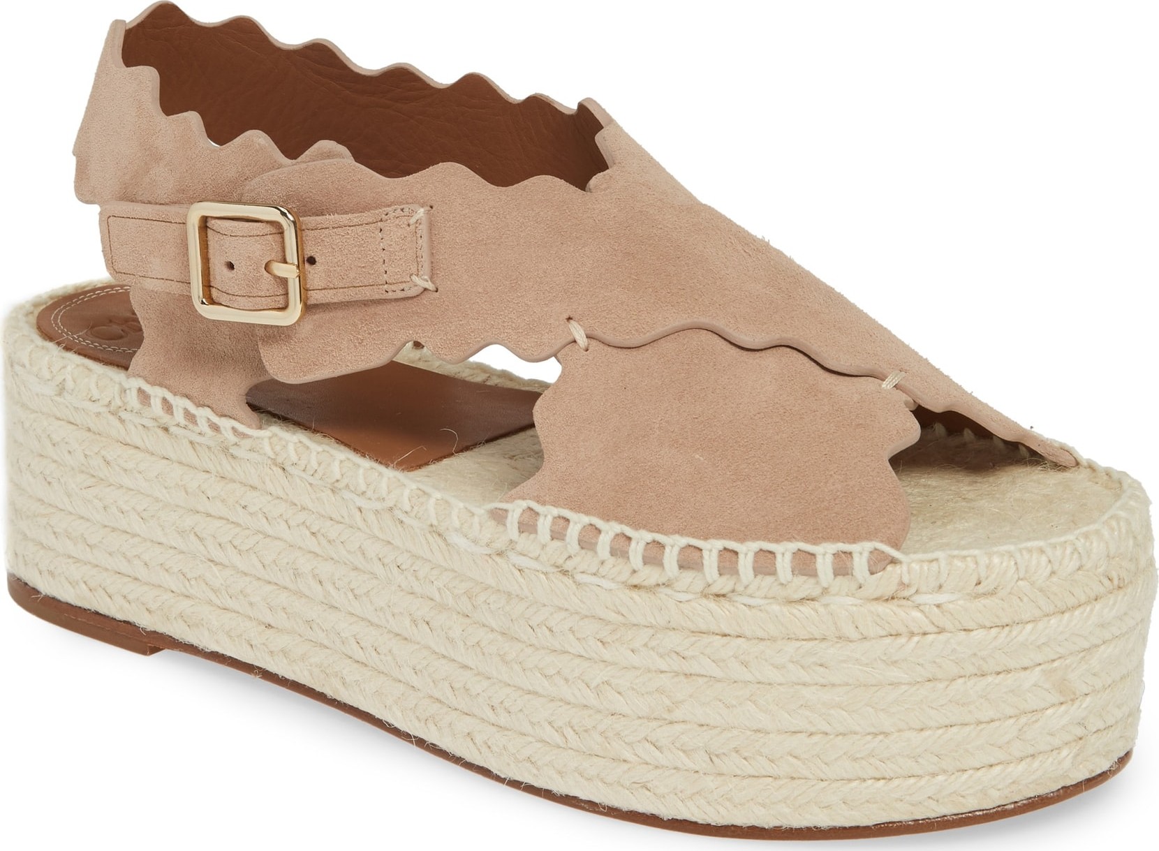 Chloe Lauren Scalloped Flatform Sandal