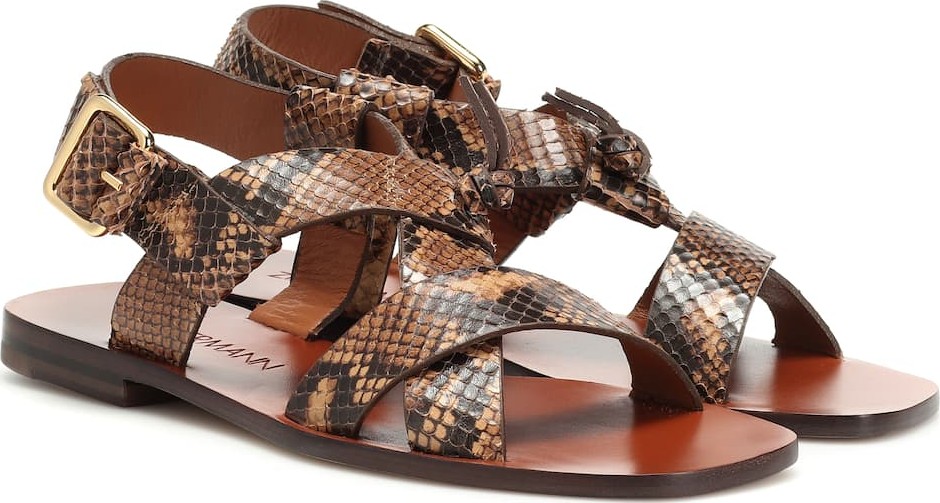Zimmermann Snake-effect leather sandals